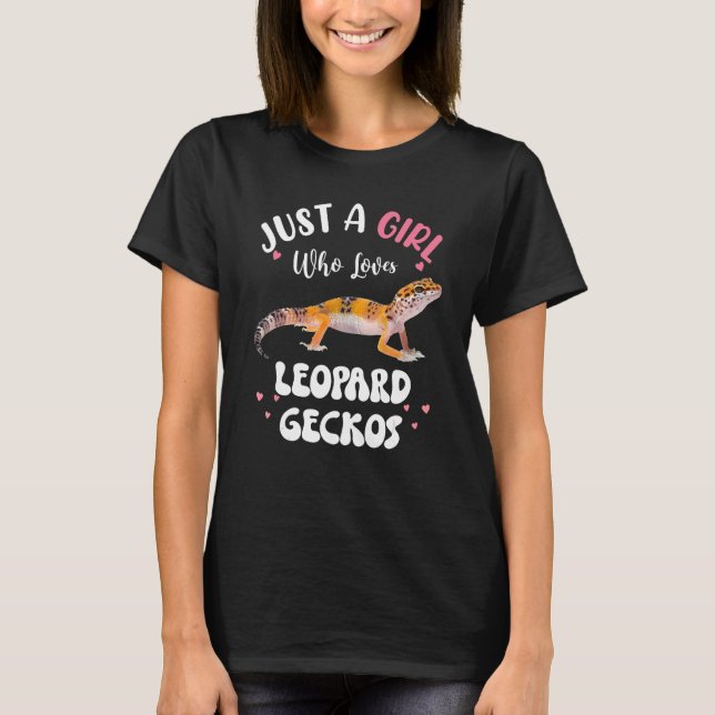 Cool Leopard Gecko For Girls Women Pet Lizard Rept T-Shirt (Front)