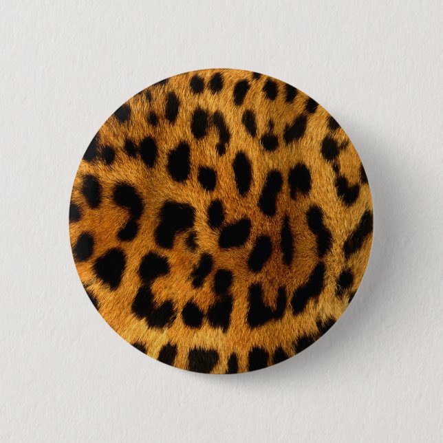 cool leopard skin effect 6 cm round badge (Front)