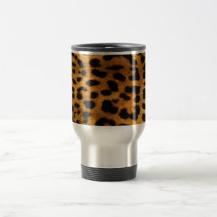 cool leopard skin effect travel mug