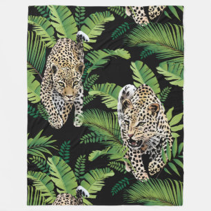 Cool Leopards Pattern fleece blankets
