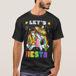 Cool Let's Fiesta Unicorn Dabbing Cinco De Mayo Me T-Shirt