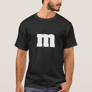 Cool Letter M Alphabet Illustration Graphic Desig T-Shirt
