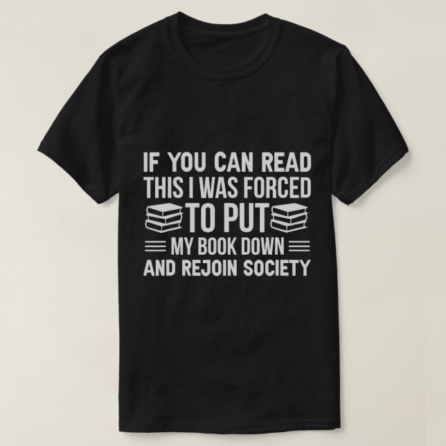 Cool Librarian Art For Men Women Novel Book Nerd L T-Shirt (Design Front)