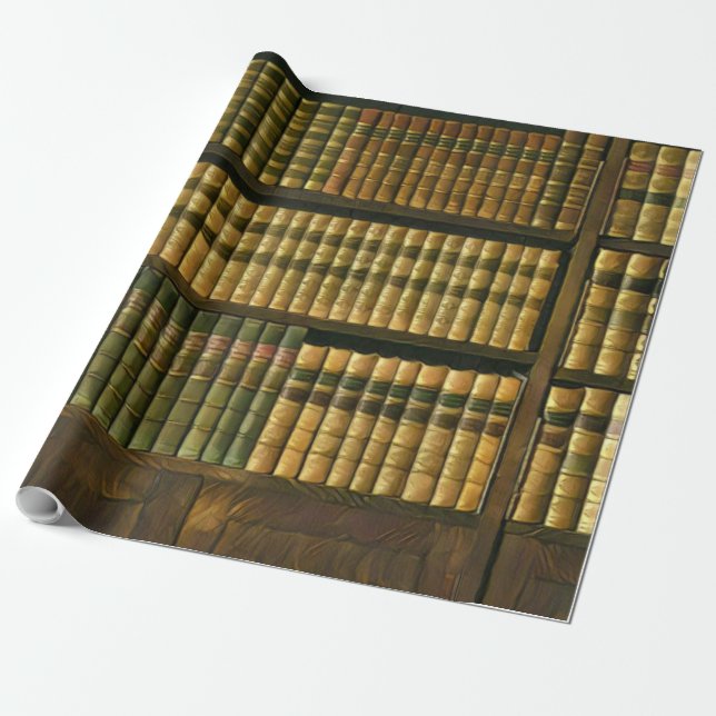 Cool librarian gift wrapping paper (Unrolled)