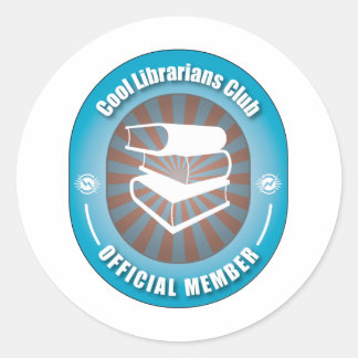 Cool Librarians Club Classic Round Sticker