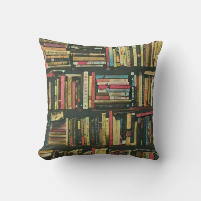 Cool library lover gift cushion (Front)