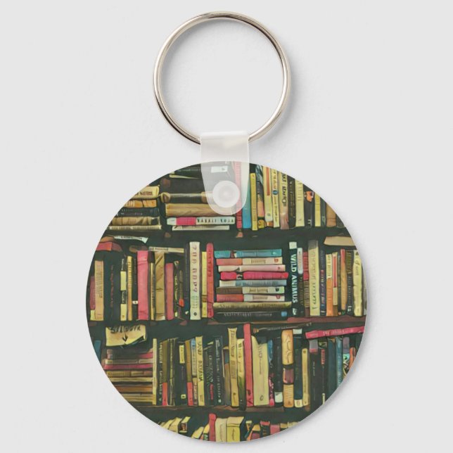 Cool library lover gift key ring (Front)