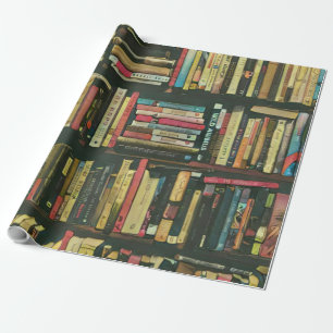 Cool library lover gift wrapping paper