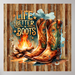 Cool life better boots Western  Poster