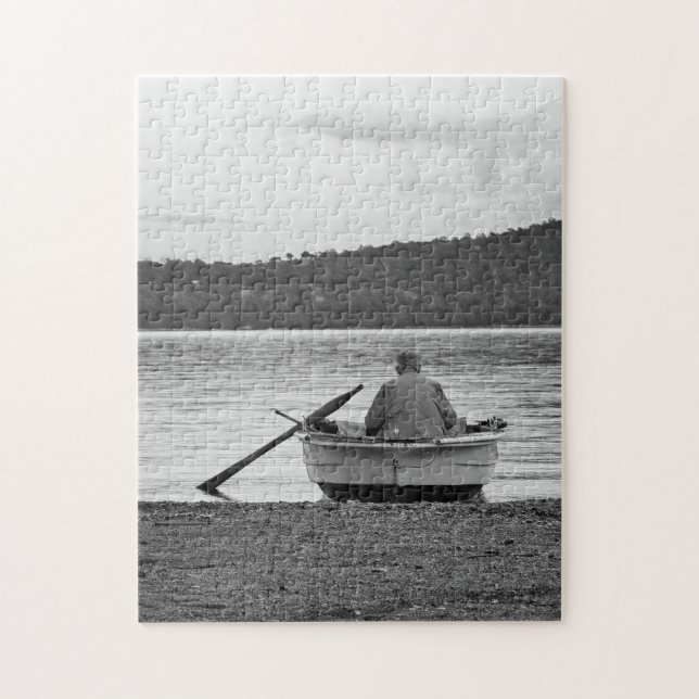 Cool lifestyle cultural photo of Aegean fisherman Jigsaw Puzzle (Vertical)