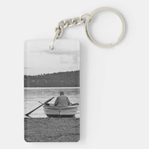 Cool lifestyle cultural photo of Aegean fisherman Key Ring