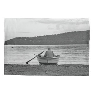 Cool lifestyle cultural photo of Aegean fisherman Pillowcase