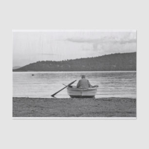 Cool lifestyle cultural photo of Aegean fisherman Tissue Paper