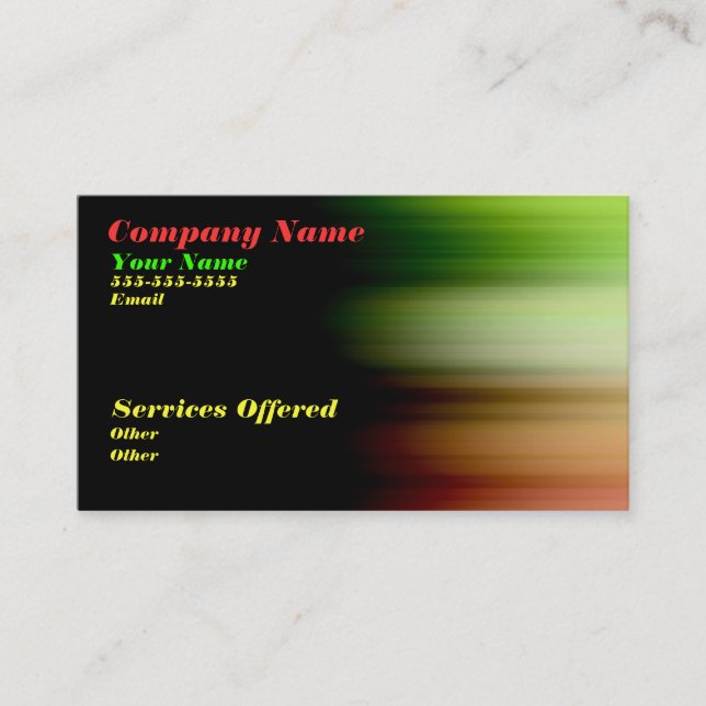 Cool light business card (Front)