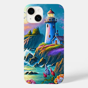 cool lighthouse lovers beach Case-Mate iPhone 14 case