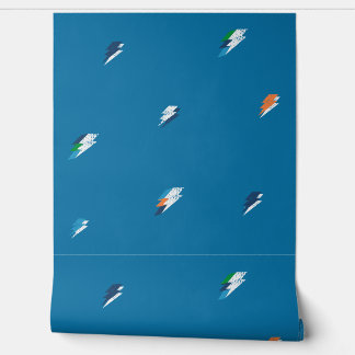 Cool Lightning Bold pattern on Blue Wallpaper