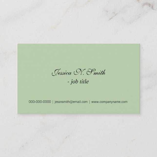 Cool, lime simple business cards. business card (Front)