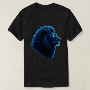 Cool Lion Animal With Blue Eyes Artwork Lion T-Shirt
