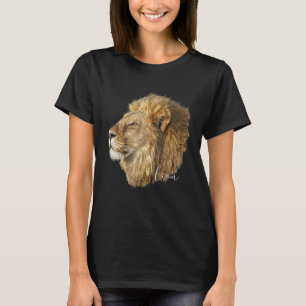 Cool Lion Art Felidae Wildcat Animal Novelty T-Shirt