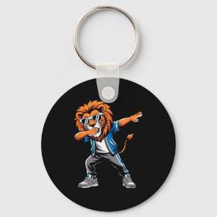 Cool Lion Dabbing Gift For Men Women Boys Girls Ki Key Ring