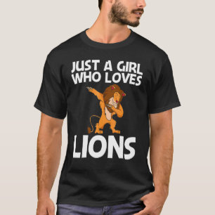 Cool Lion For Girls Kids Jungle Safari Animal T-Shirt