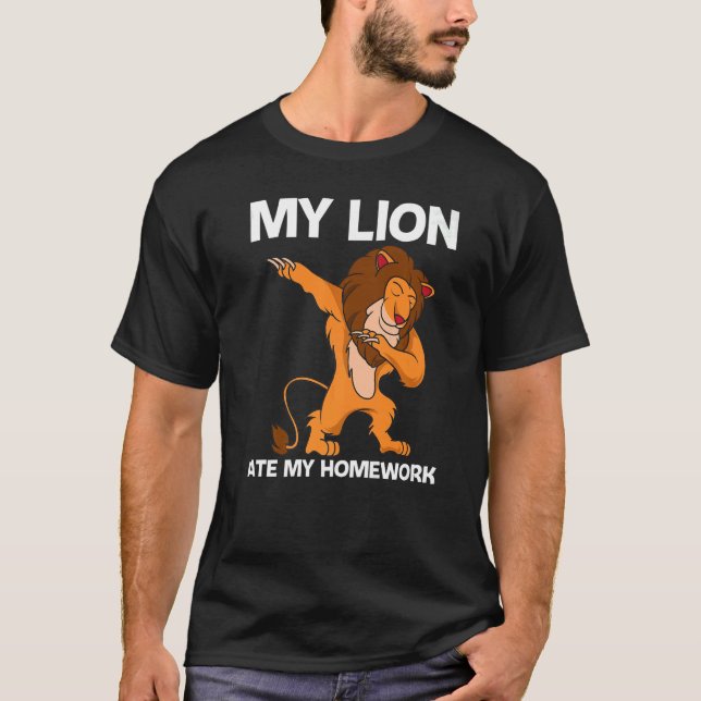 Cool Lion For Kids Boys Jungle Safari Animal T-Shirt (Front)