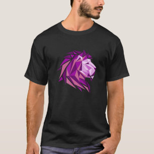 Cool Lion Head With Bright Colourful T-Shirt
