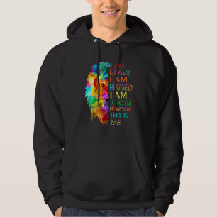 Cool Lion I Am Brave I Am Bruised This Is Me Motiv Hoodie