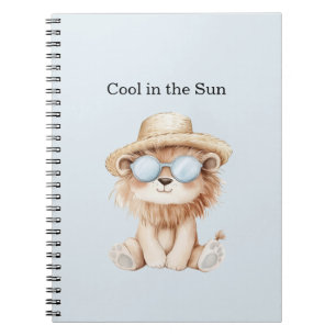 Cool Lion in Sun Beach Sunglasses Hat Notebook