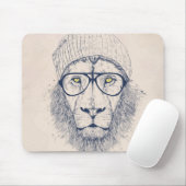 Cool lion mouse mat (With Mouse)