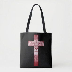 Cool Lion Of Judah Cross Jesus Gift for Christians Tote Bag