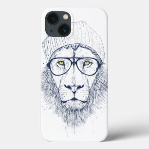 Cool lion (white) iPhone 13 case