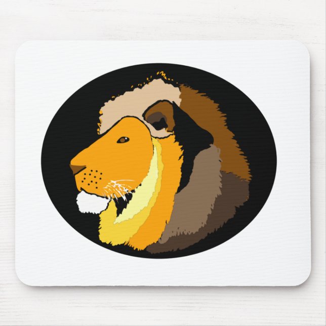 cool lions head art gifts and accessories mouse mat (Front)