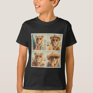 Cool Lions With Sungles Cute Animal Vacation Beach T-Shirt