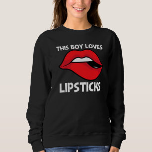 Cool Lipstick For Boys Kids Cosmetic Makeup Sweatshirt