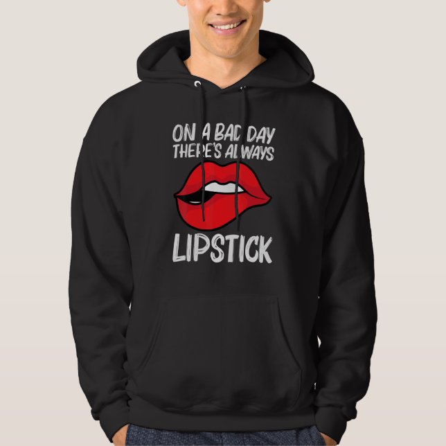 Cool Lipstick For Men Women Cosmetic Makeup   Hoodie (Front)