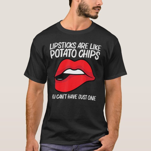 Cool Lipstick For Men Women Cosmetic Makeup   T-Shirt (Front)