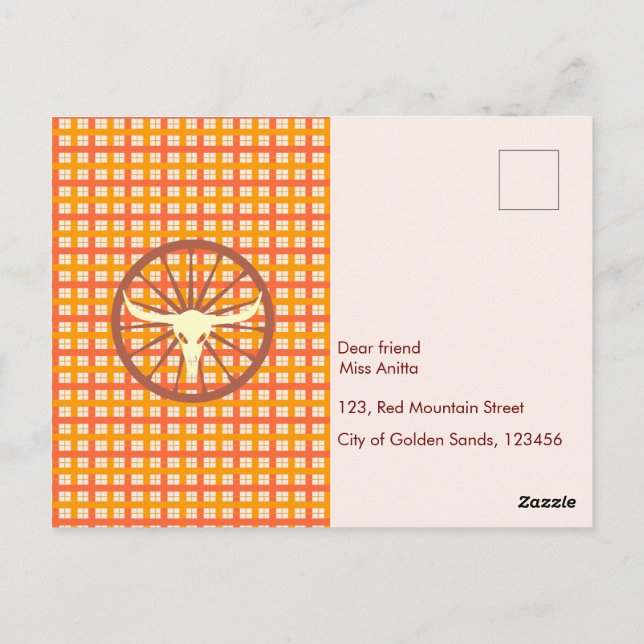 Cool little cowboy and horse Birthday Party Postcard (Back)