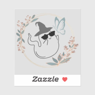 Cool little ghost and butterfly Sticker