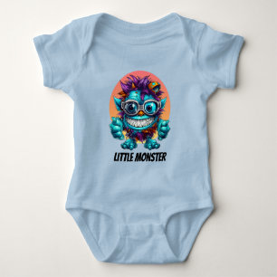 Cool little monster boys customisable baby bodysuit
