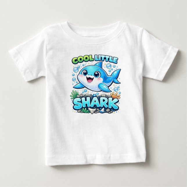 Cool Little Shark Shirt for Boys (Front)