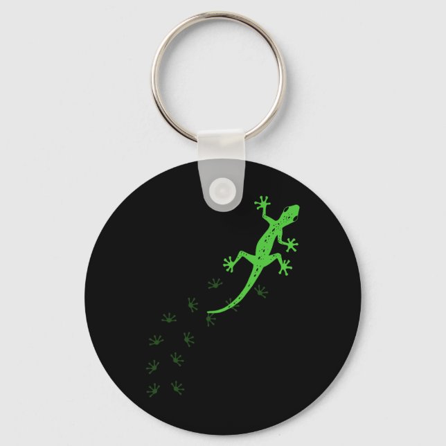 Cool Lizard Design For Men Women Gecko Pet Animal  Key Ring (Front)