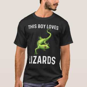 Cool Lizard For Boys Kid Men Gecko Green Reptile A T-Shirt