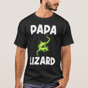 Cool Lizard For Men Father Gecko Green Reptile Ani T-Shirt