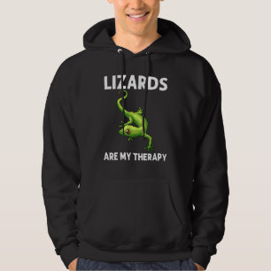 Cool Lizard For Men Women Gecko Green Reptile Anim Hoodie
