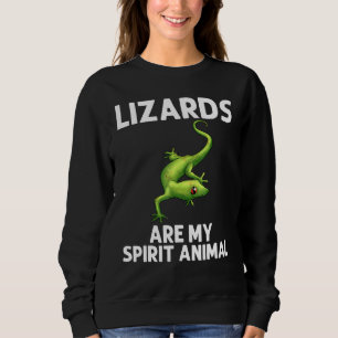 Cool Lizard For Men Women Gecko Green Reptile Anim Sweatshirt