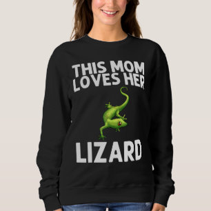 Cool Lizard For Mum Mother Gecko Green Reptile Ani Sweatshirt