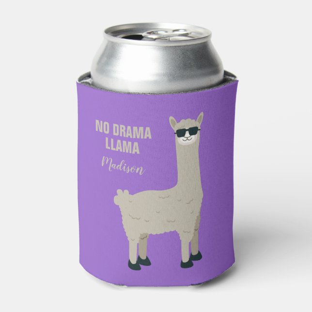 Cool Llama custom name & colour can cooler (Can Front)