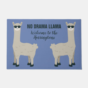 Cool Llama custom name & colour door mats