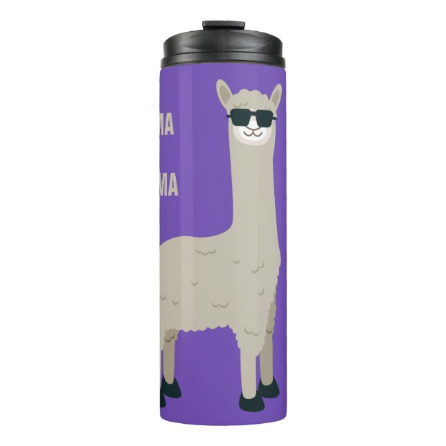 Cool Llama custom text & colour tumbler (Front)
